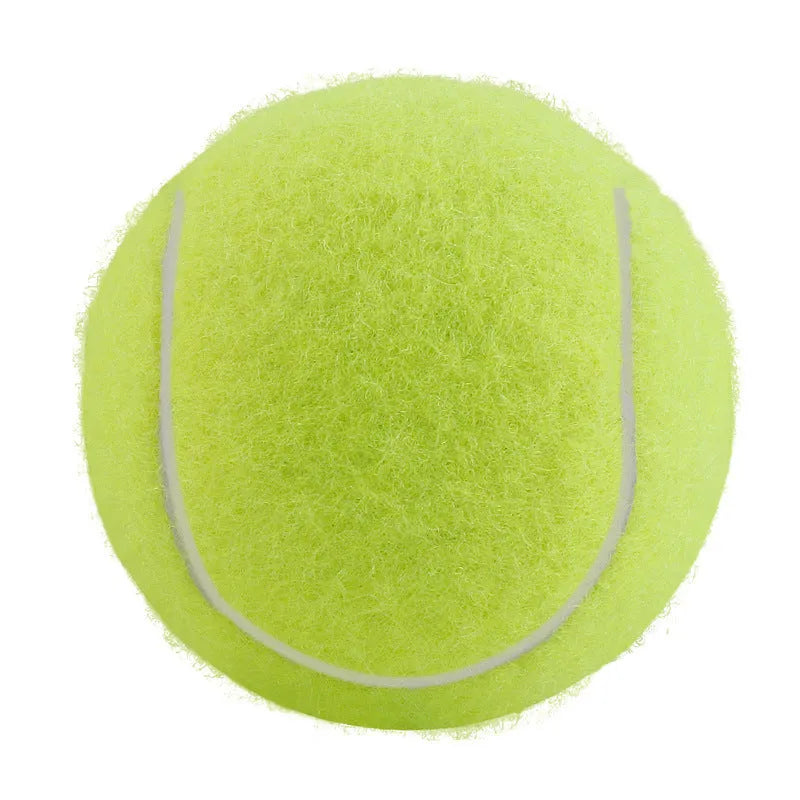Bite-resistant rubber dog tennis ball in pink, blue, green, orange, and red colours, 6.3cm diameter
