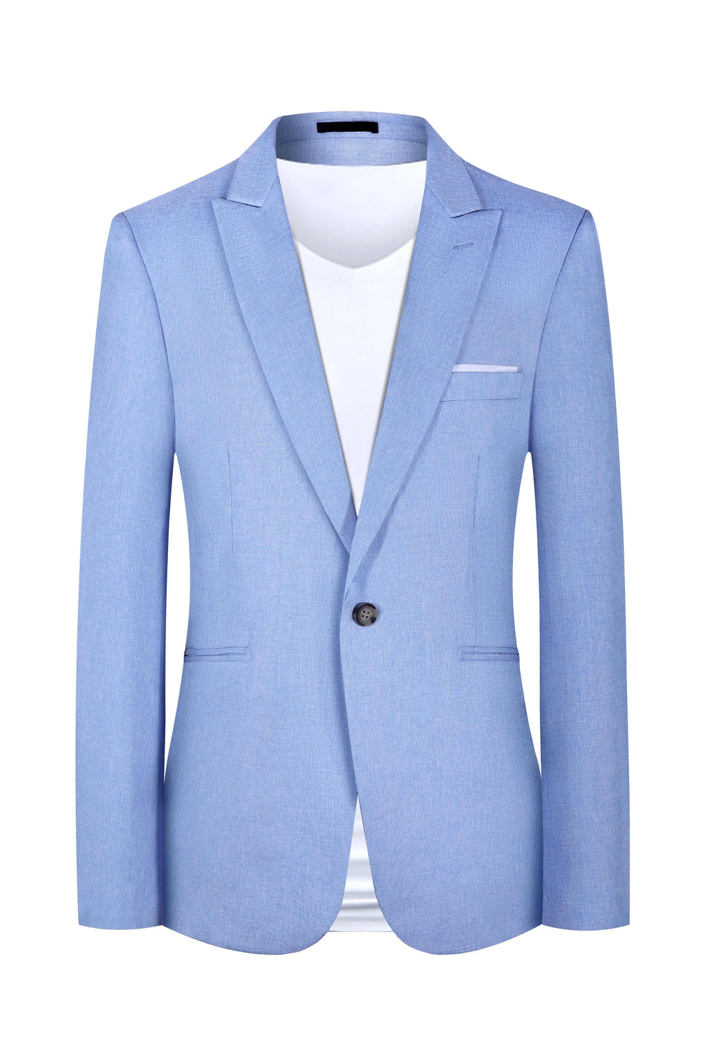 Men's western style casual suit jacket in pink or light blue with Asian sizing options