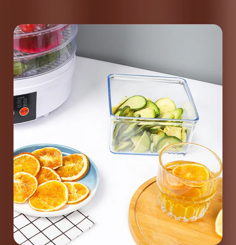 Five-layer household fruit dehydrator with UK plug and removable drying trays