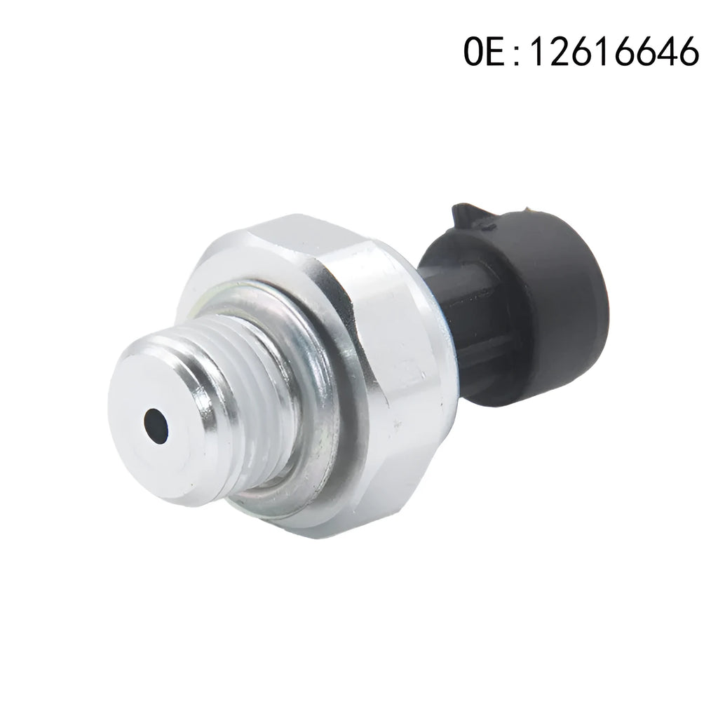 Silver metal automotive fuel pressure sensor for models 12616646, 12677836, D1846A
