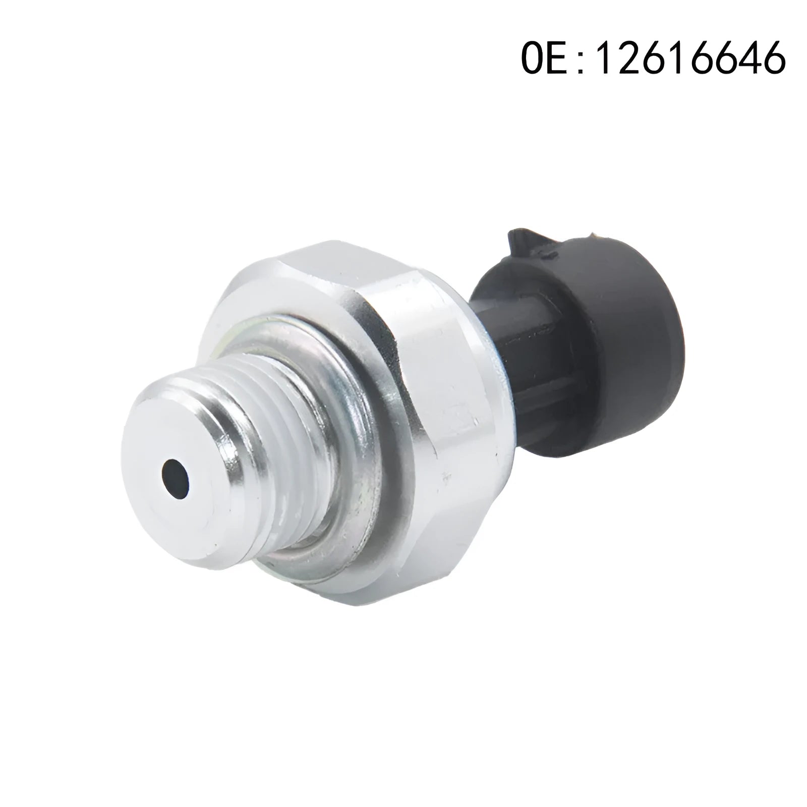 Silver metal automotive fuel pressure sensor for models 12616646, 12677836, D1846A