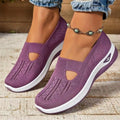 Flat heel mesh walking shoes, round toe, T-strap, solid colour, available in black and grey