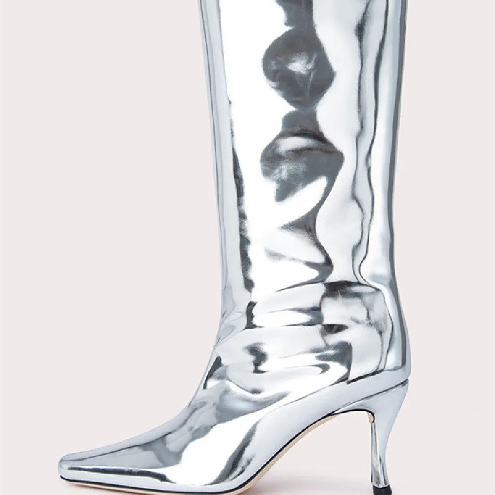 Women's square toe cowboy boots in microfiber available in multiple colours and sizes