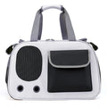 Yellow foldable canvas pet shoulder bag with large capacity and a single shoulder strap.