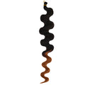 Wine red big wave crochet hair extension measuring 24 inches in length