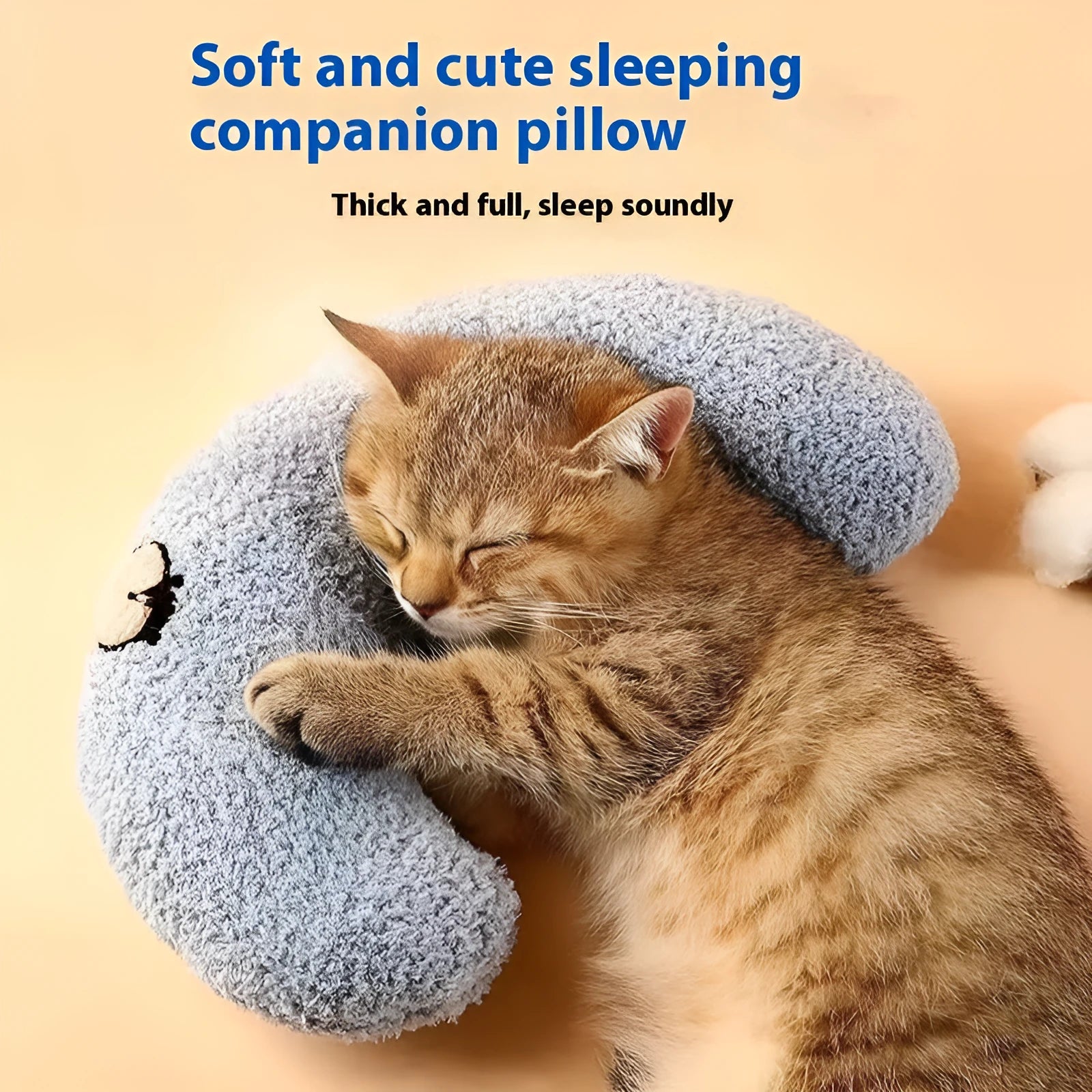 U-shaped cat neck protection pillow in moon and question mark styles
