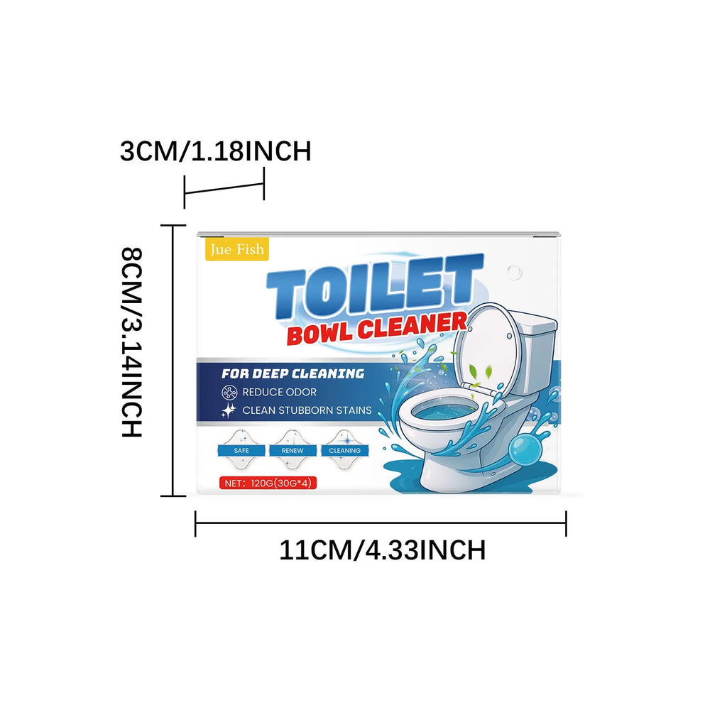 Four sachets of citric acid toilet cleaning powder totalling 120g for limescale and stain removal