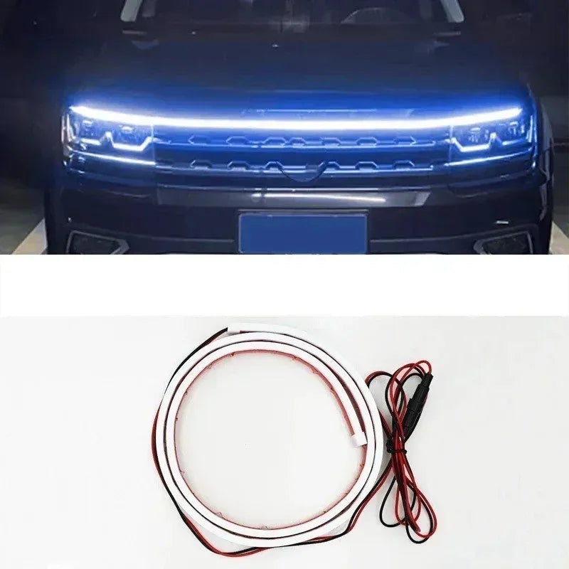 Car scanning start daytime running light strip silicone 1.5m white LED