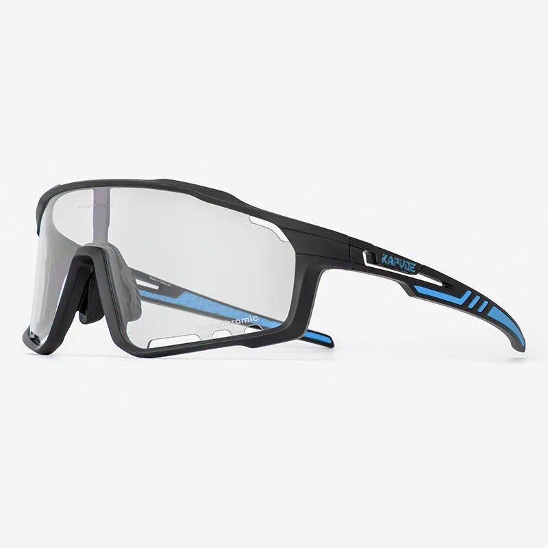 TR90 frame photochromic cycling sunglasses with semi-rimless unisex design.