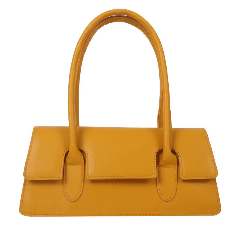 Women's retro style small square shoulder bag with document pocket and single strap in four colour options