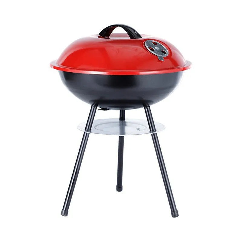 Portable 14-inch iron apple stove barbecue oven with grill for outdoor cooking