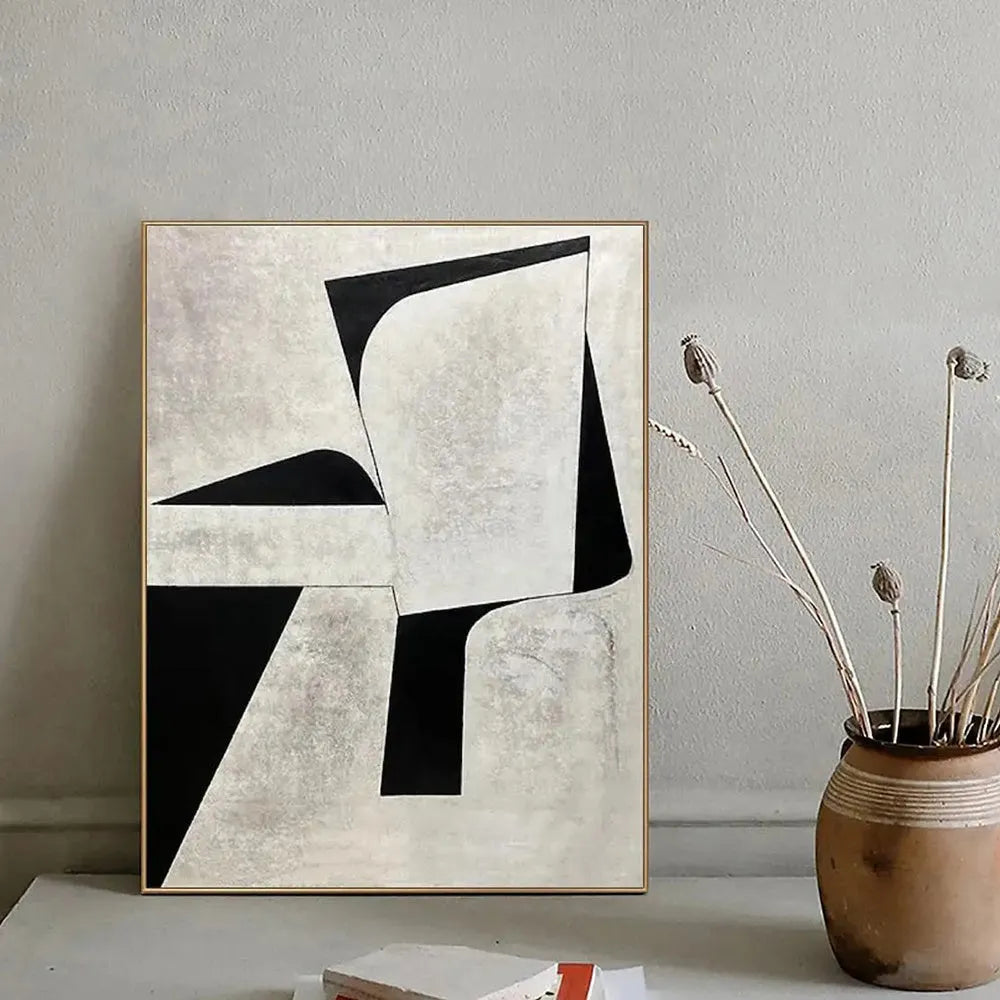 Handmade abstract oil painting on canvas, unframed, in a modern style, suitable for living room wall decor
