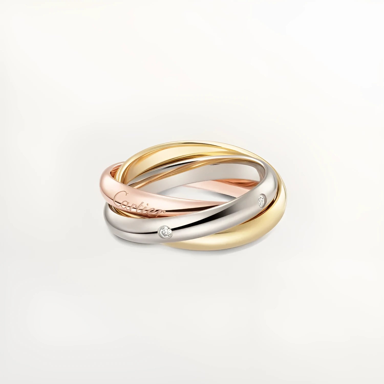 Sterling silver geometric U-shaped couple rings with full diamond settings available in multiple colours and sizes 5-11