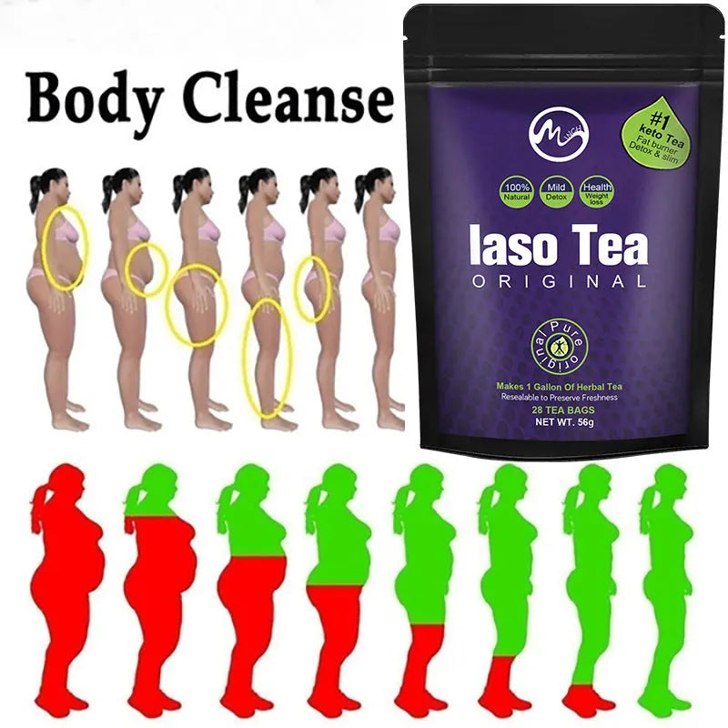 Instant slimming tea bag in cold water, sugar-free detox herbal tea for weight management