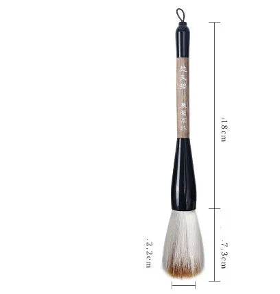Large Chinese painting wrist brush with sheep hair nib in transparent bag