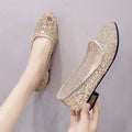 Low-cut women's summer casual flat Gommino shoes in silver with composite and microfiber upper