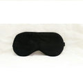 Silk eye mask with ice cube design in black, lightweight for sleep and travel