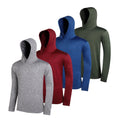 Men's 4-piece lightweight hoodie set in elastic polyester fabric with mix of hooded and regular tops