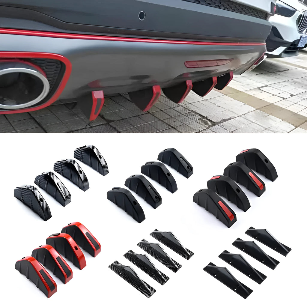15cm black ABS plastic triangle rear spoiler for cars with mounting hardware