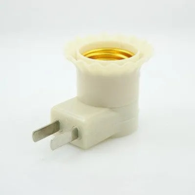 White bakelite wall plug-in E27 lamp holder with switch for AU EU US outlets