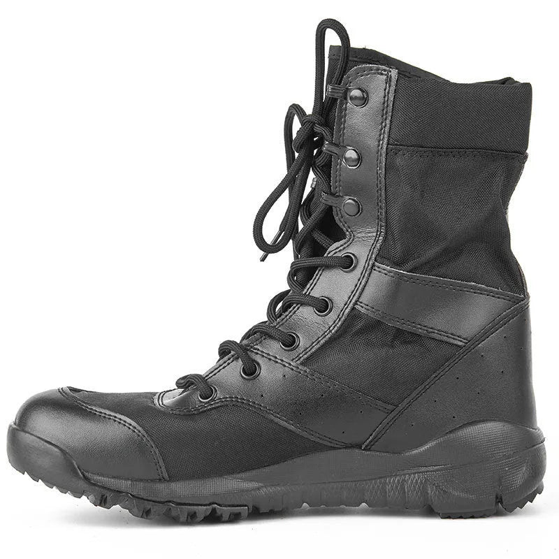 Yulong combat boots outdoor climbing tactical desert boots in black for men and women
