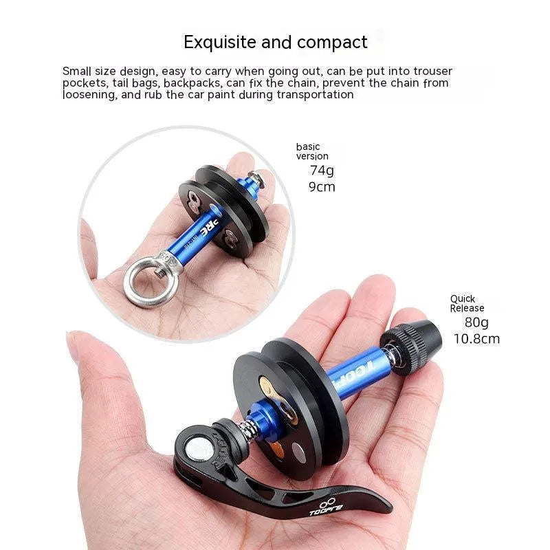 Aluminium bicycle chain holder tool in three versions for maintenance