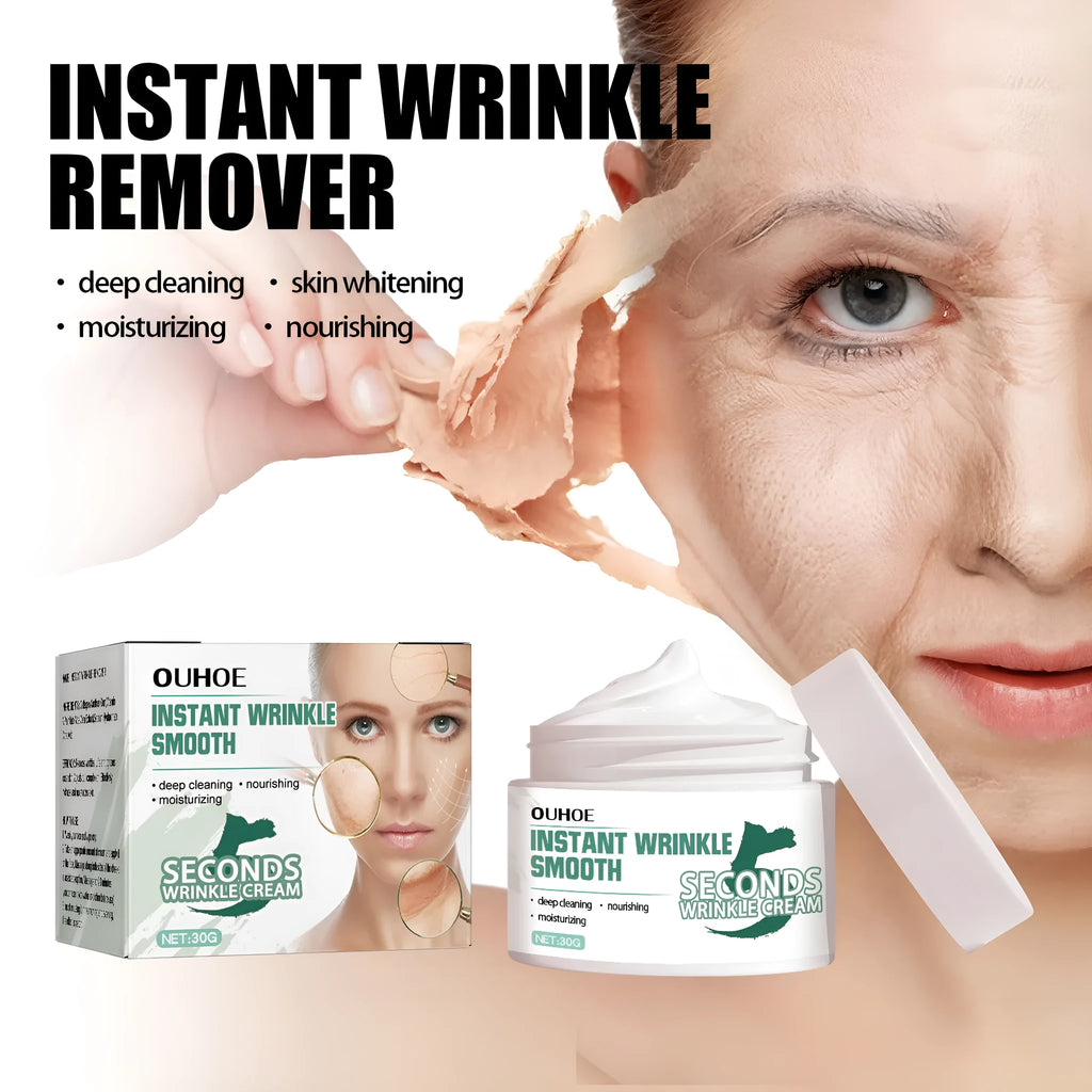 Anti-aging anti-wrinkle face cream in a 30g jar with hydrating formula for fading wrinkles