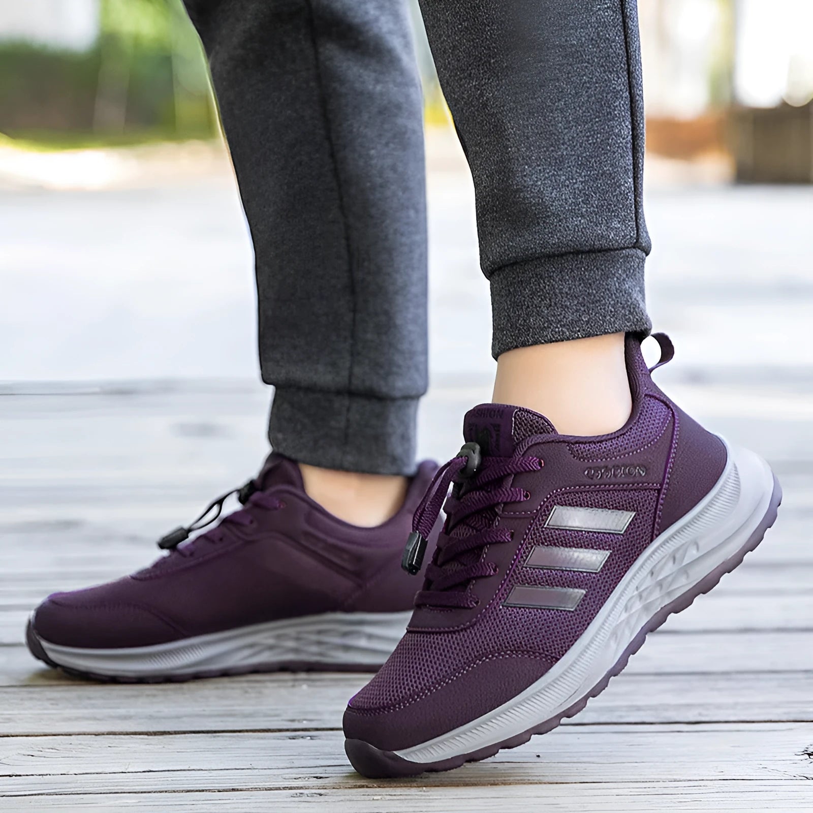 Men's and women's mesh breathable non-slip mom shoes with elastic band in multiple colour options