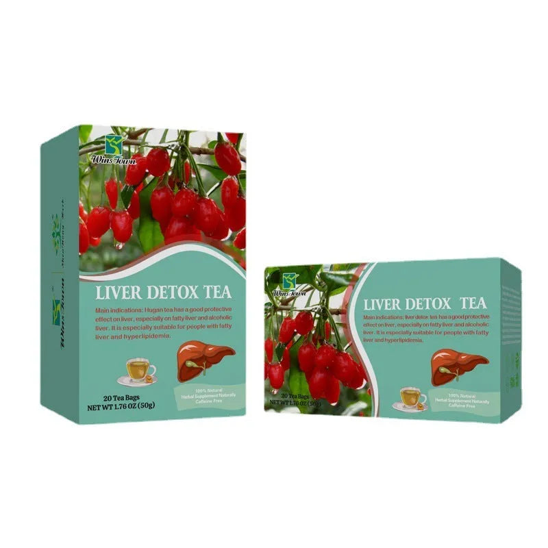 A 50g box of herbal tea substitution blend made from medicinal and edible plants.
