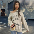 Women's retro loose lapels pullover sweater with oblique zipper in alpaca wool fleece