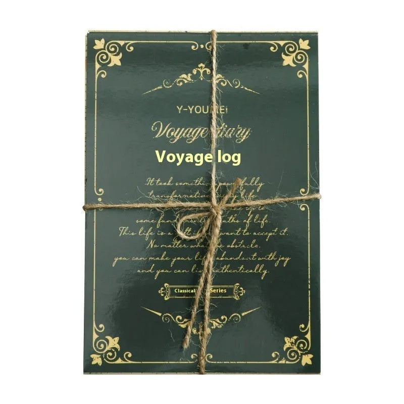 Retro literary notebook with classical letters decoration in multiple colour options
