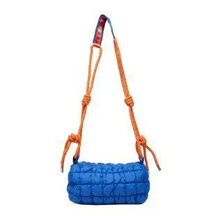 Women's lightweight nylon messenger bag in pillow shape with single shoulder strap
