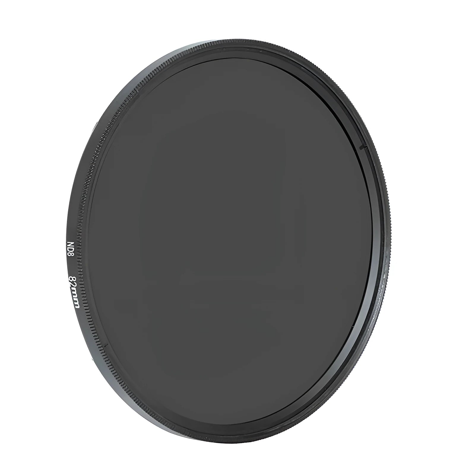 Digital camera ND8 neutral density filter with aviation aluminium frame showing thread sizes from 49mm to 82mm