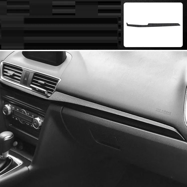 Unksera car dashboard decorative film sticker kit showing pre-cut pieces for centre console, instrument panel and gear handle coverage