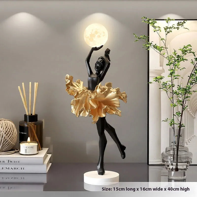 Small modern resin USB night light in black gold, white, pink, or light blue colour