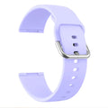 Silicone replacement strap with silver buckle for Fitbit Versa 3 and Sense 2 in multiple colour options.