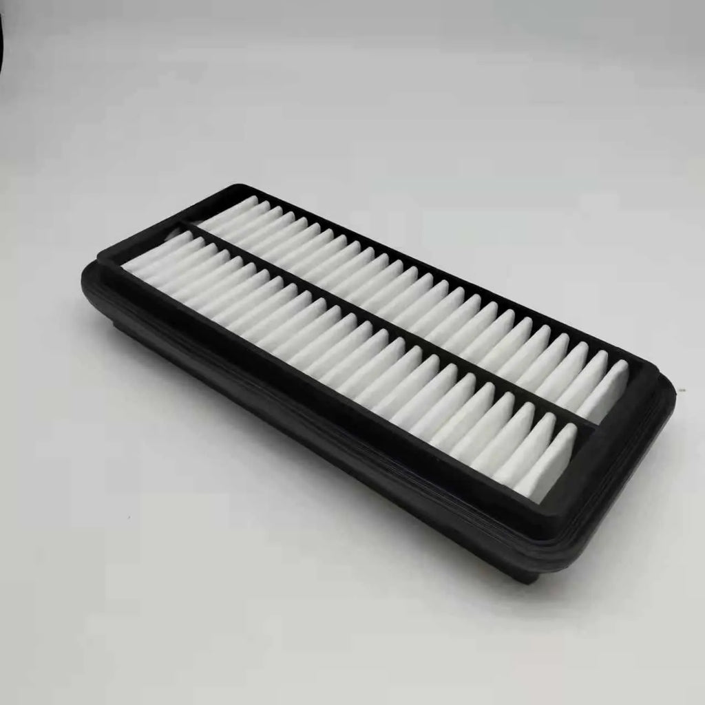 Black car air filter for Modern vehicles showing 256mm diameter dimensions