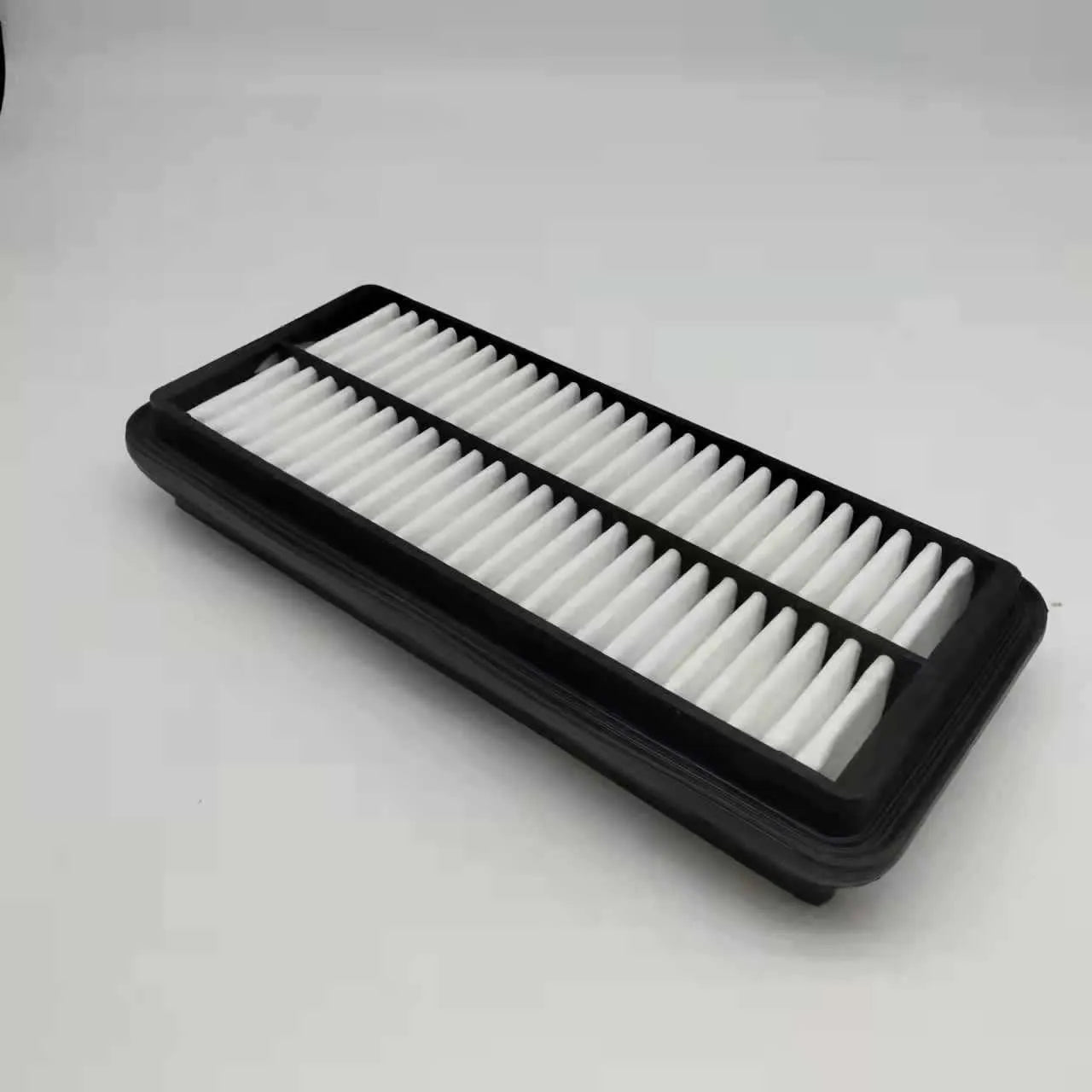 Black car air filter for Modern vehicles showing 256mm diameter dimensions