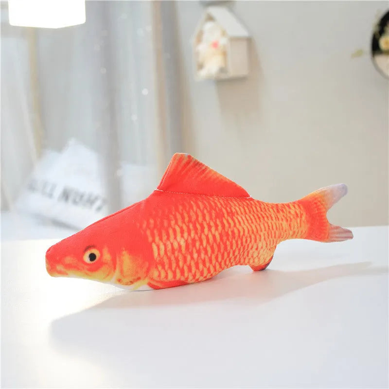 Electronic jumping fish cat toy with USB charging cable, multicolour options
