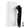 Black folding hair back body electric shaver with compact design for portable grooming