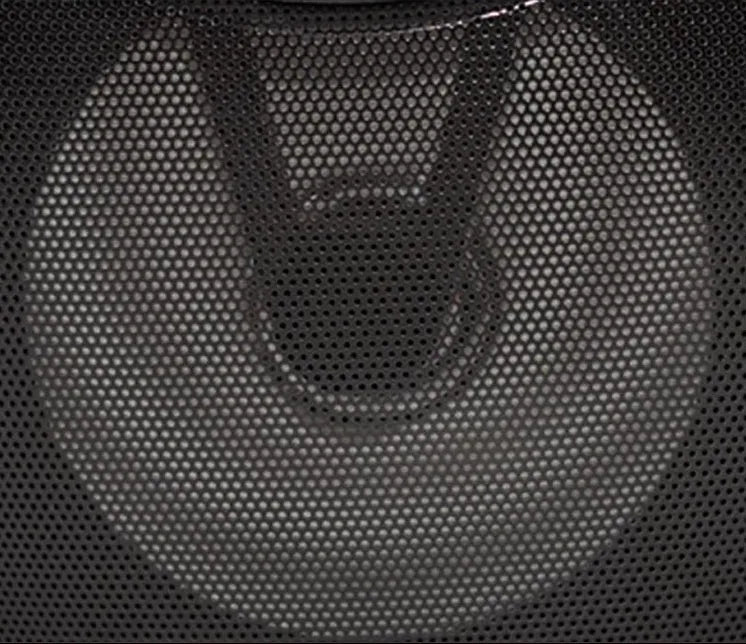 Portable Bluetooth speaker with plastic shell in black, 1200mAh battery, 6-hour playtime, USB and SD card slots