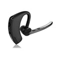 V9 Bluetooth headset with ear-bud and charging cable on a table