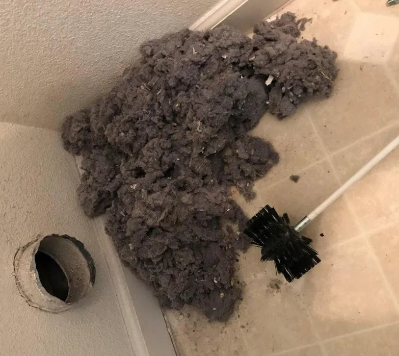 Flexible chimney cleaning brush with nylon brush wire and 600mm bendable pole for dryer pipes and range hoods