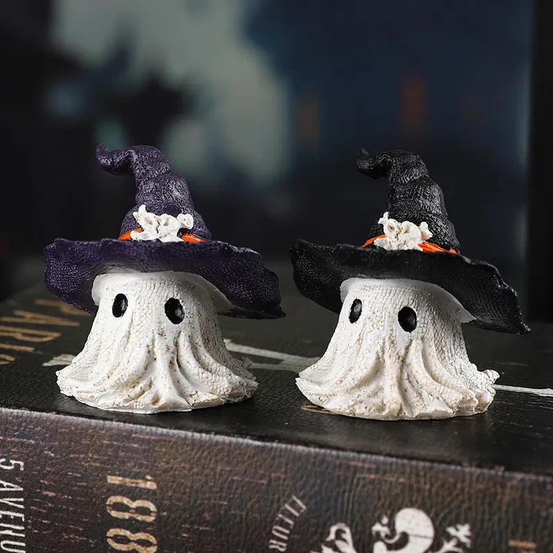 Resin wizard hat ornament in purple or black for Halloween Christmas party Easter decorations