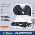 Grey waist support seat cushion with lumbar design for long sitting comfort
