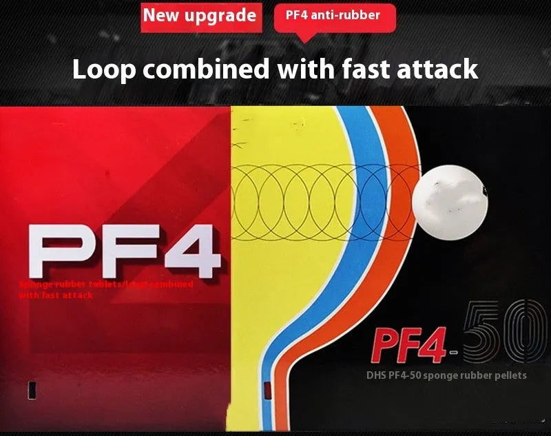 PF4-50 Classic table tennis racket with red or black anti-rubber.