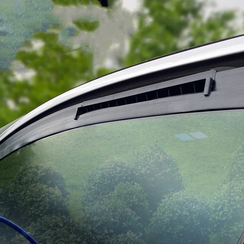 Black and white USB-powered car ventilation fan with 1.5m cable for exhaust odour removal