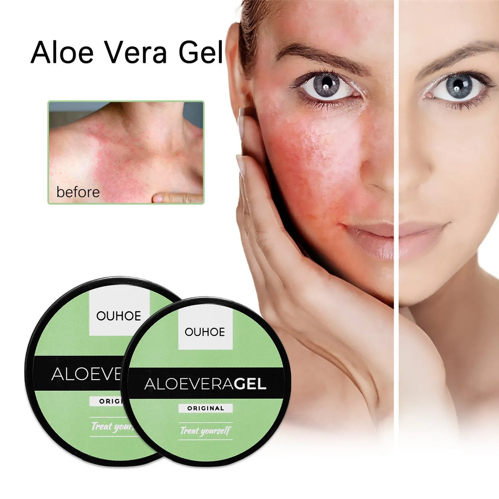 Pack of tanning cream and aloe vera gel for natural bronzing and after-sun relief, available in 50g and 100g sizes