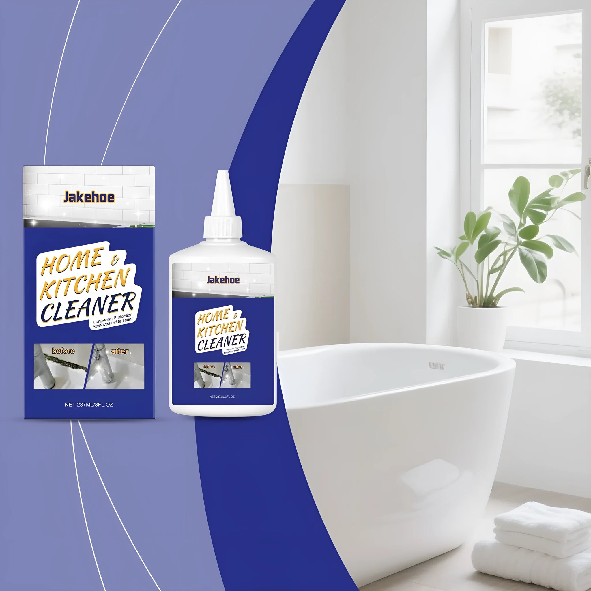 A 237ml tube of thick, multi-purpose decontamination gel for kitchen and bathroom cleaning.