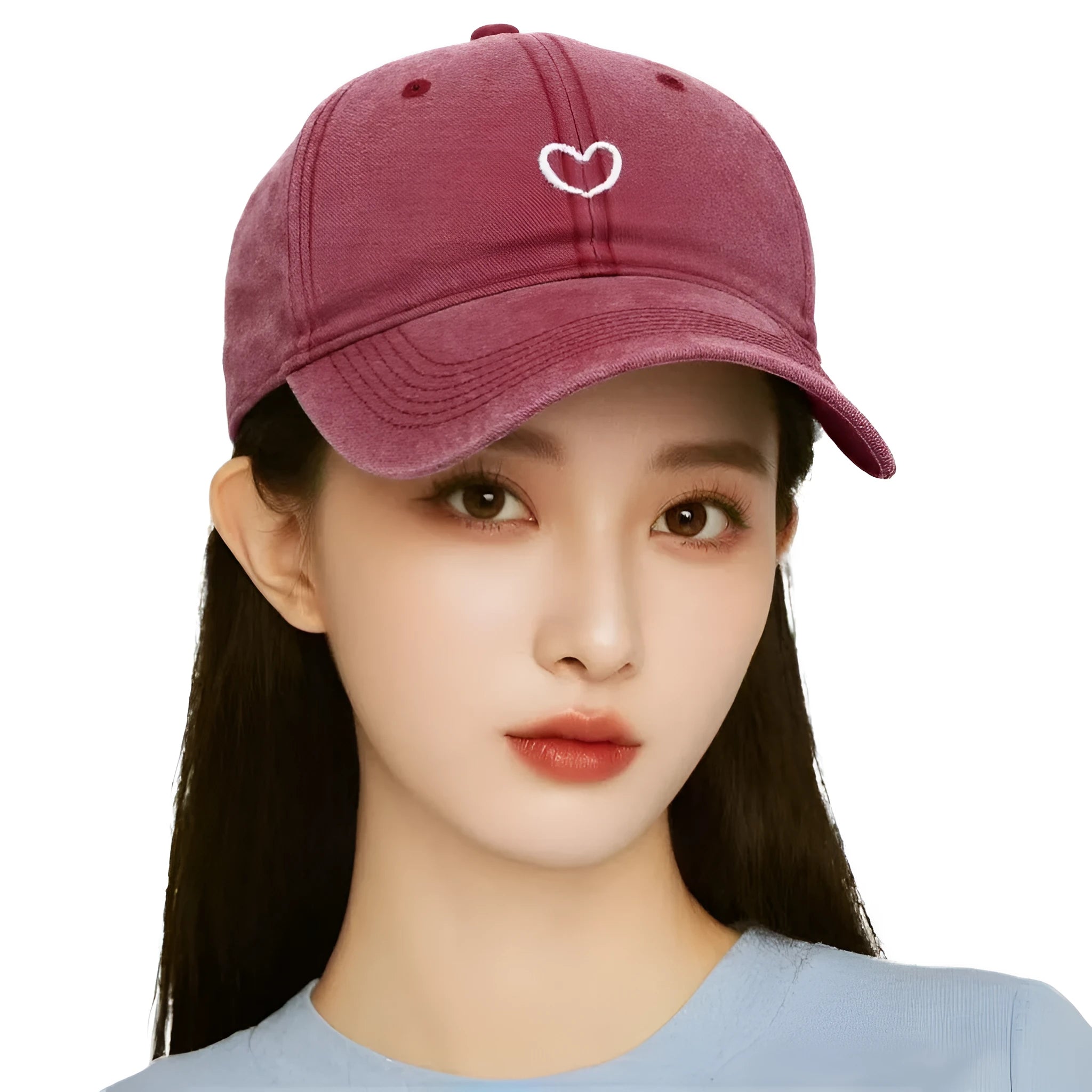 Adjustable dome crown cotton baseball cap with embroidery detailing in twelve colour options